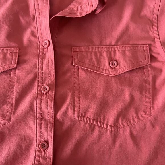 Eddie Bauer Departure Shirt Womens M Classic Fit Pink Long Sleeve Button Down - Picture 3 of 11